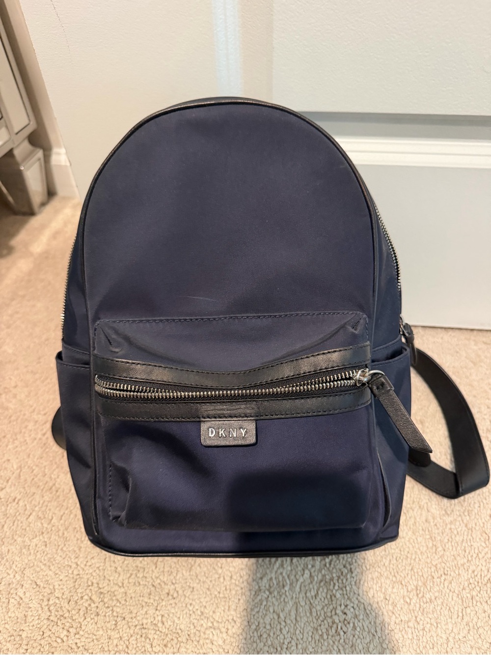 DKNY Navy and Black Compact Men’s Backpack